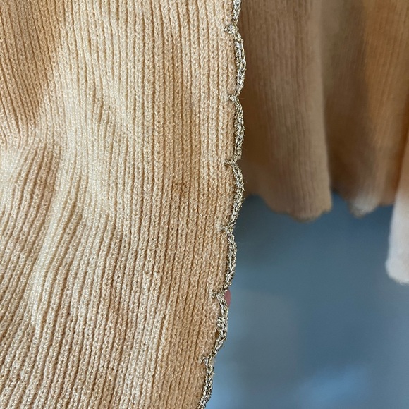 ST. JOHN Vintage 70s Santana Knit Gold Trimmed Cardigan Sweater Tank Set - Picture 10 of 15